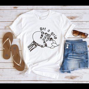 " get a grip" Graphic Tshirt Short Sleeve